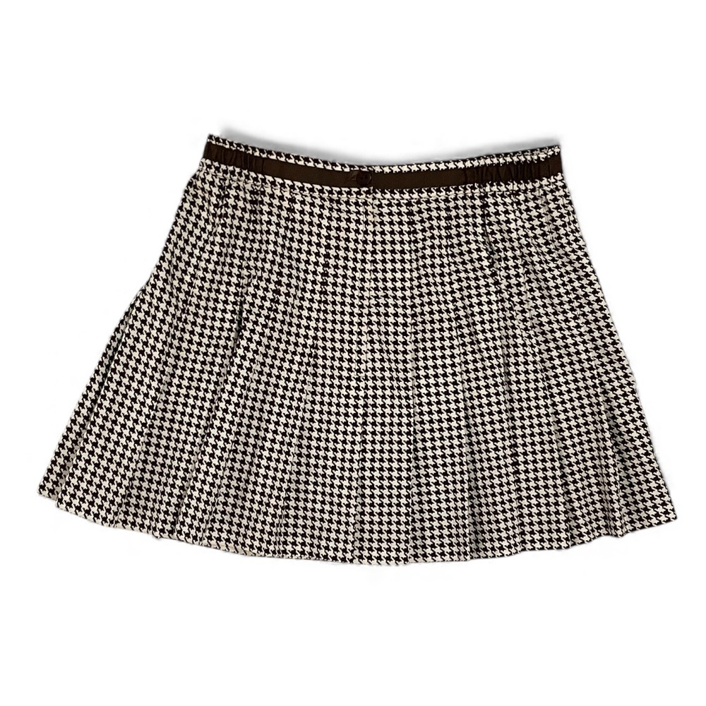 Tail Brown and White Houndstooth A-Line Skirt - Picture 6 of 8